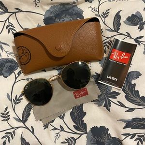 Large Ray-Ban RB3447 53mm Gold/Green Sunnies